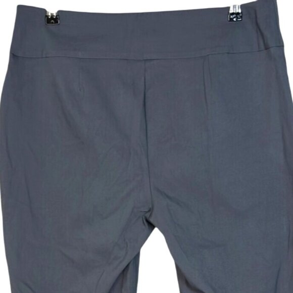 Cooper & Ella Gray Mid Rise Flat Front Straight Ankle Trouser Pants Plus Size 14 - Picture 4 of 7
